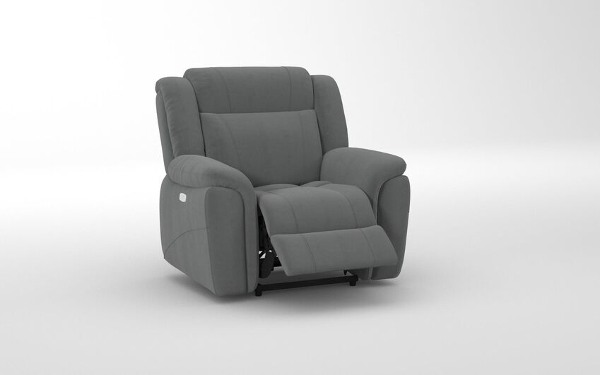 Grey Fabric Elland Power Recliner Chair