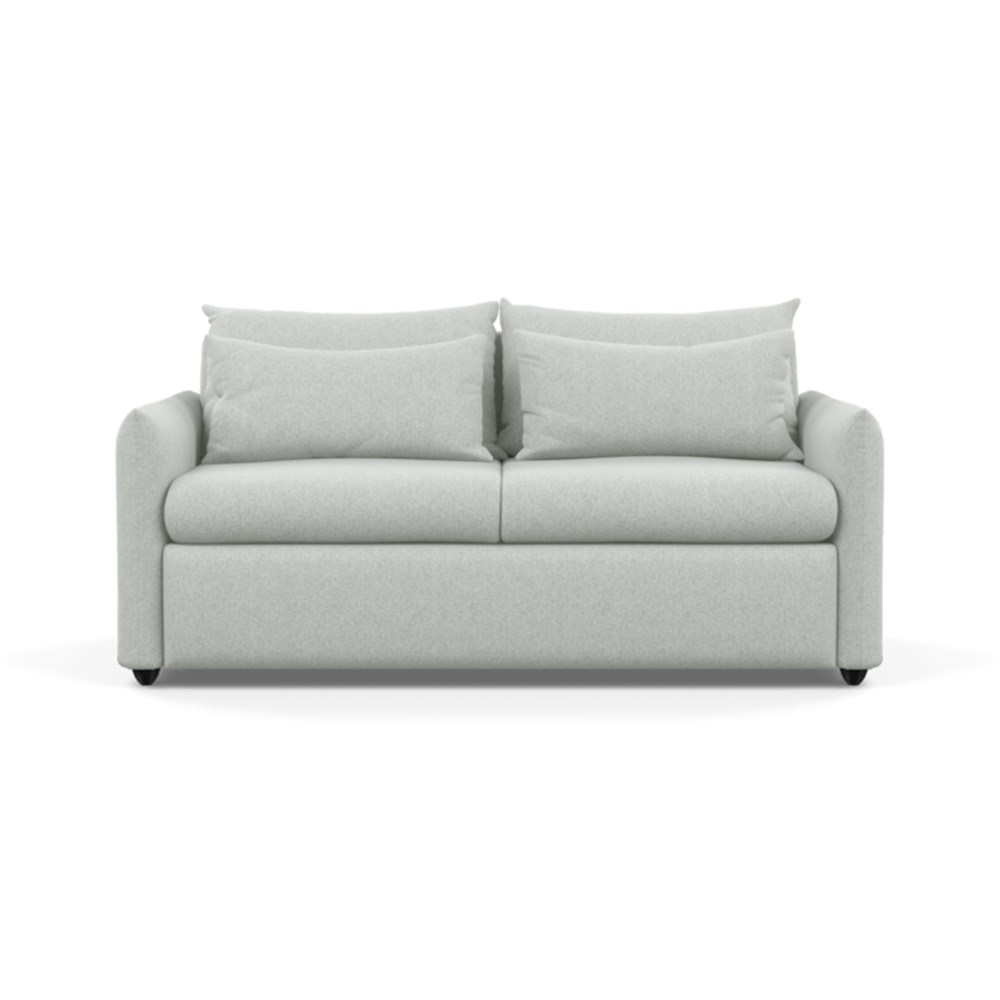 Heal's Pillow Sofa Bed Melton Wool Limestone Black Feet