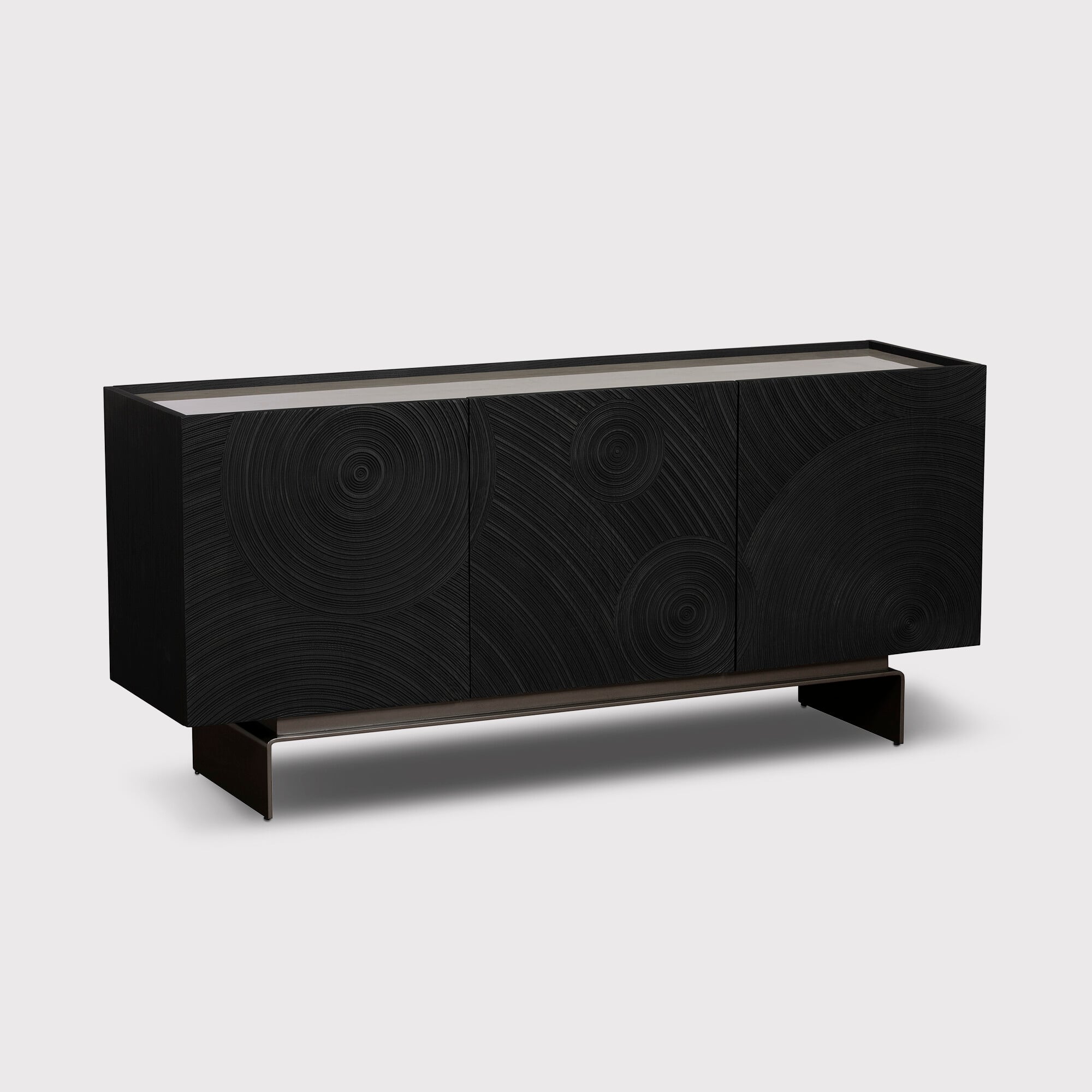 Halcyon Wide Sideboard 170x45x77.5 cm, Black Wood | Barker & Stonehouse