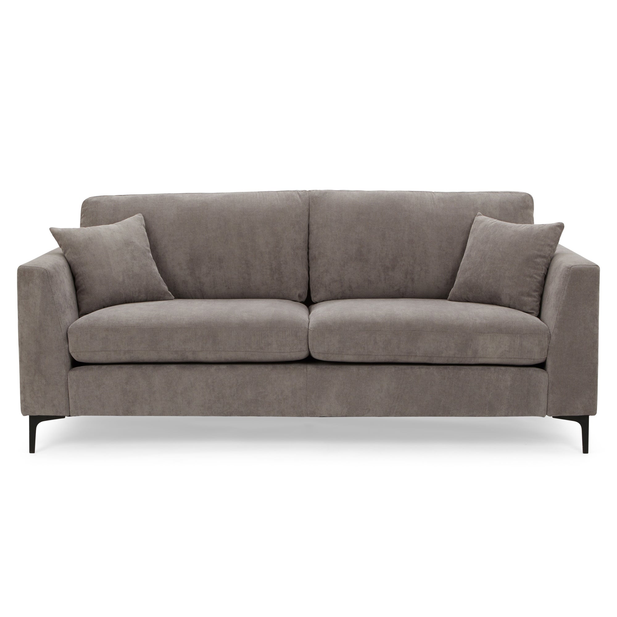 Edison Velvet 3 Seater Sofa - Grey Grey