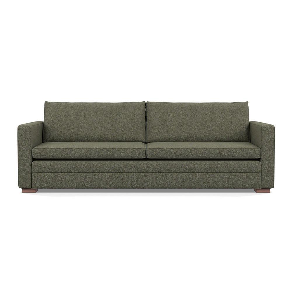 Heal's Palermo 5 Seater Sofa Loop Boucle Forest Walnut Feet