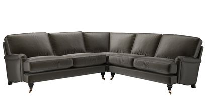 Bluebell Asym. Crn: LHF 2.5 Seat w RHF 2 Seat in Elephant Cotton Matt Velvet - sofa.com