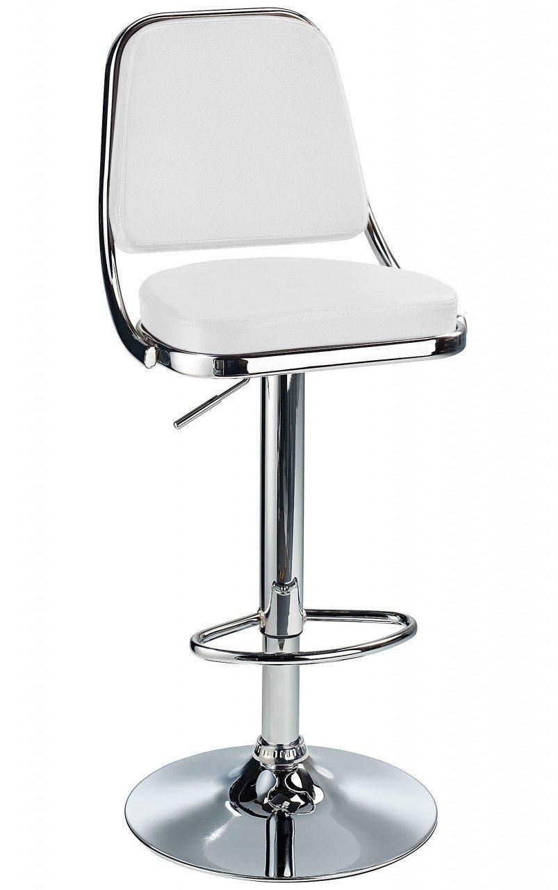 netfurniture Romano Breakfast Bar Stool - White Height Adjustable