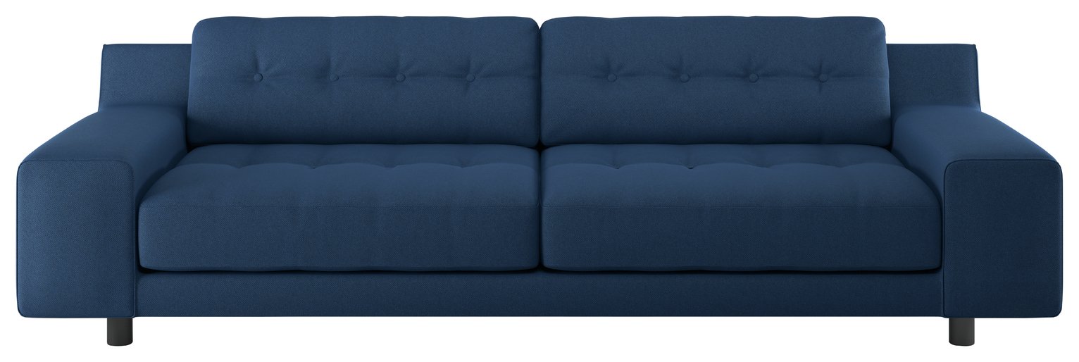Habitat Hendricks 4 Seater Fabric Sofa - Navy