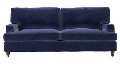 Isla 3 Seat Sofabed in Prussian Blue Cotton Matt Velvet - sofa.com