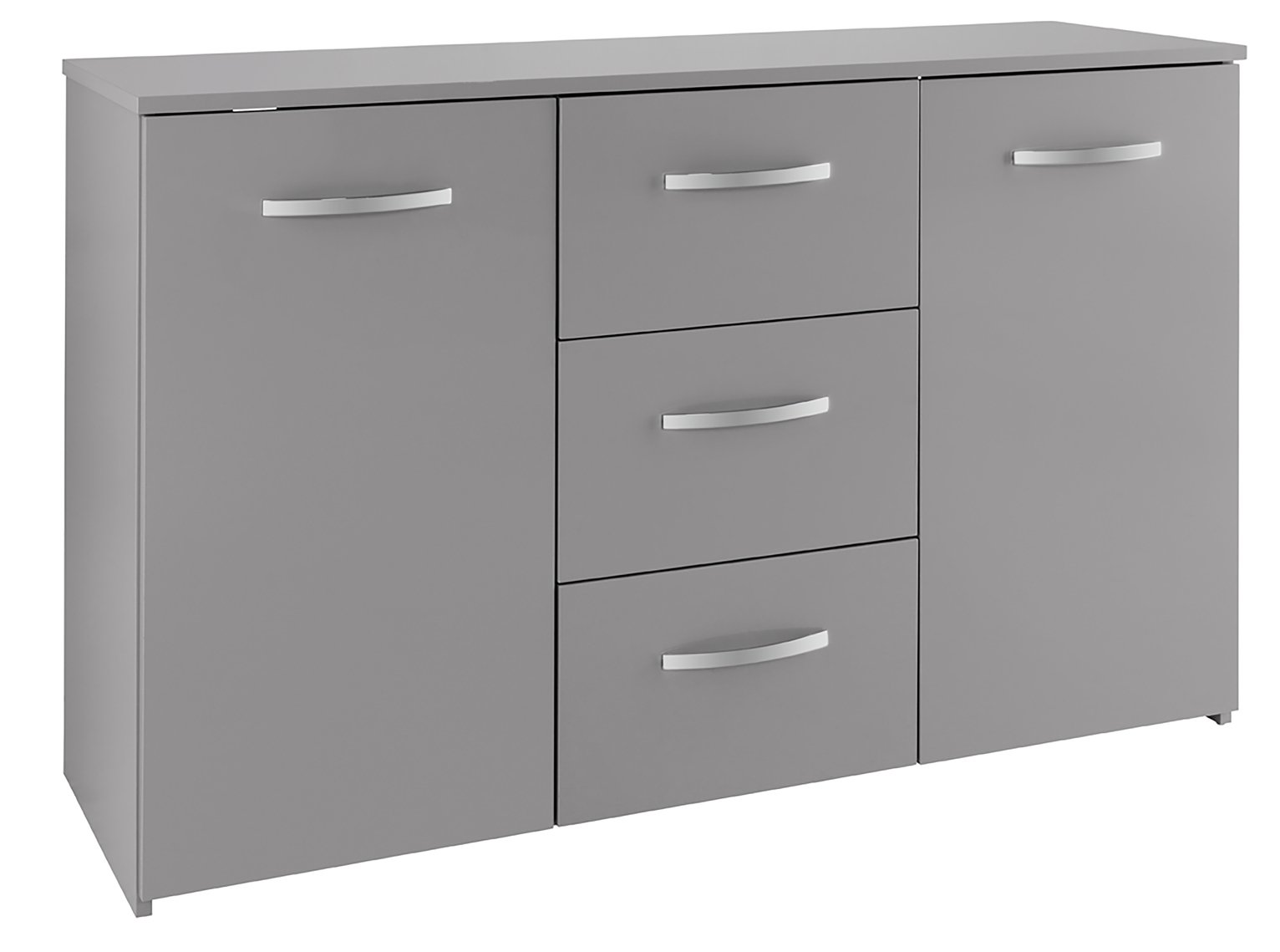 Habitat Hayward 2 Door 3 Drawer Sideboard - Grey Gloss
