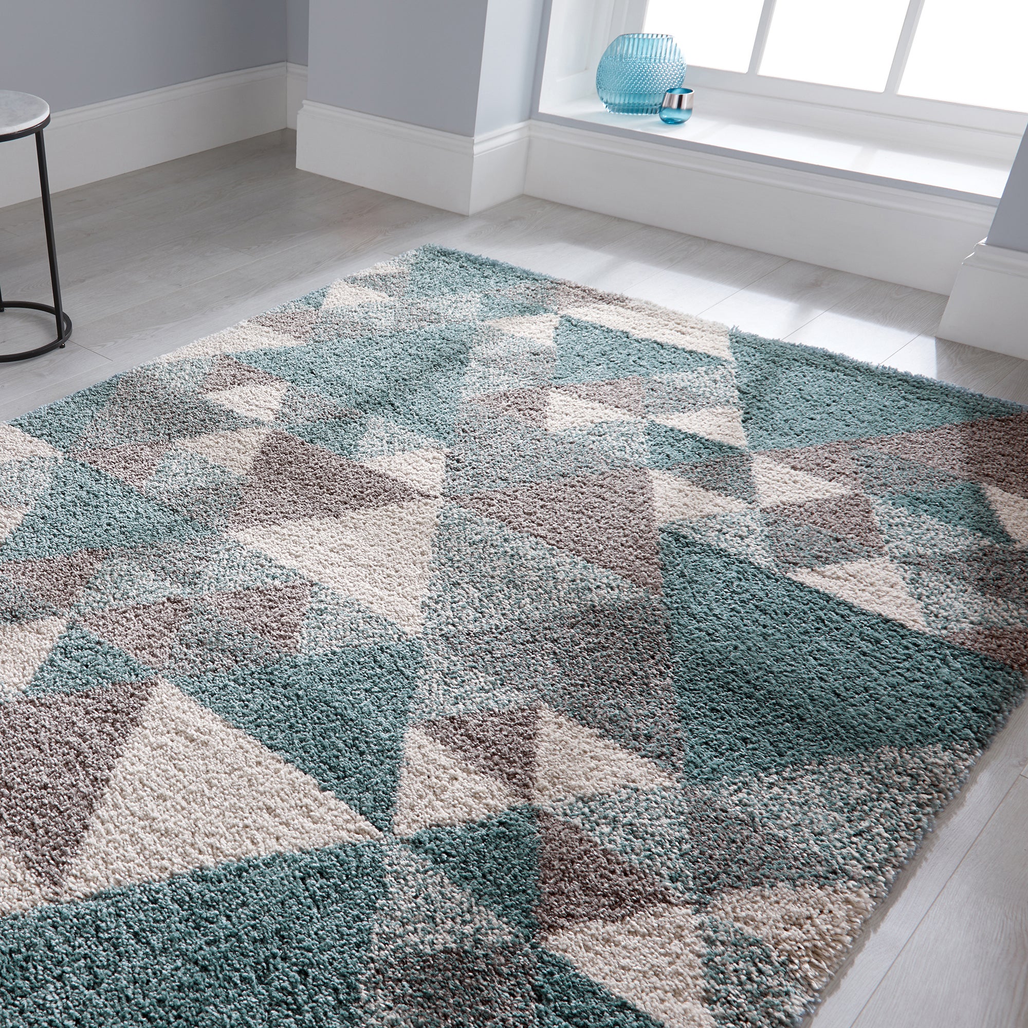 Nuru Berber Rug Nuru Blue Cream Grey