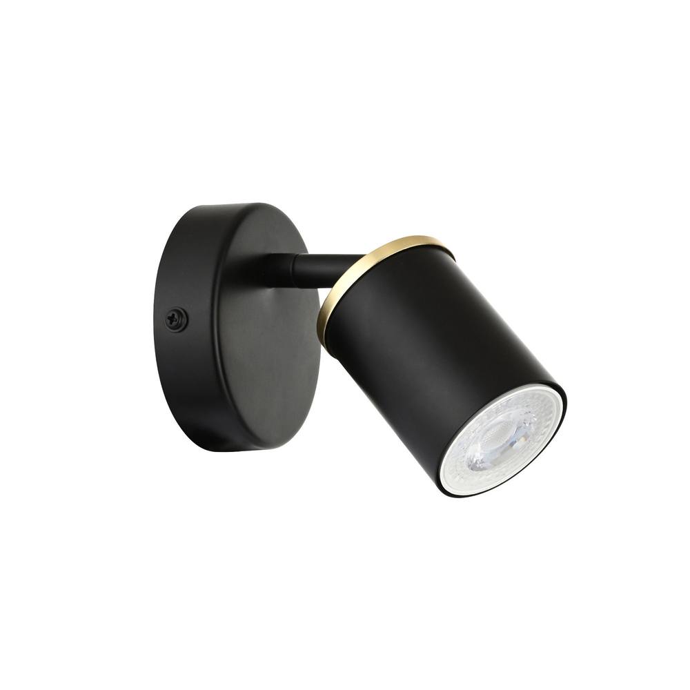 First Choice Lighting Larbert - Black Adjustable Spotlight Fitting for Wall or Ceiling