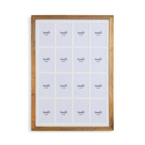 Mango Wood 16 Aperture Multi Photo Frame 2