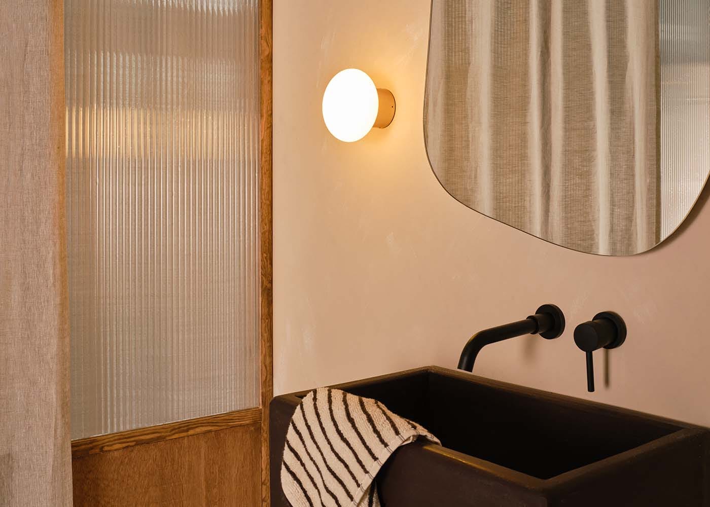 Heal's Ellipse LED Wall Light Brass IP44 3