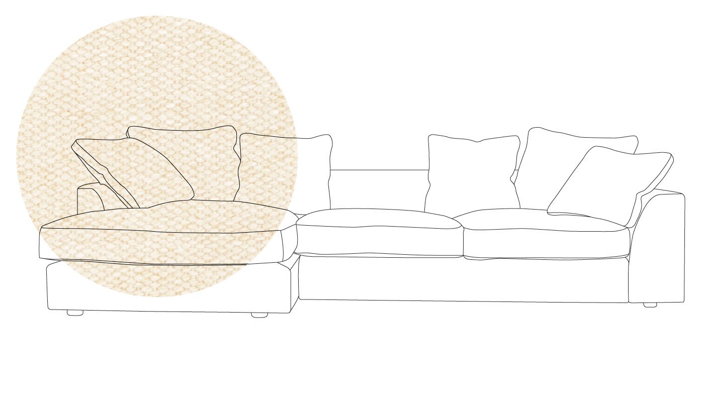 Heal's Cumulus Right Hand Facing Corner Sofa In Cotton