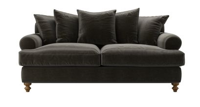 Teddy 2.5 Seat Sofa Bed in Elephant Cotton Matt Velvet - sofa.com
