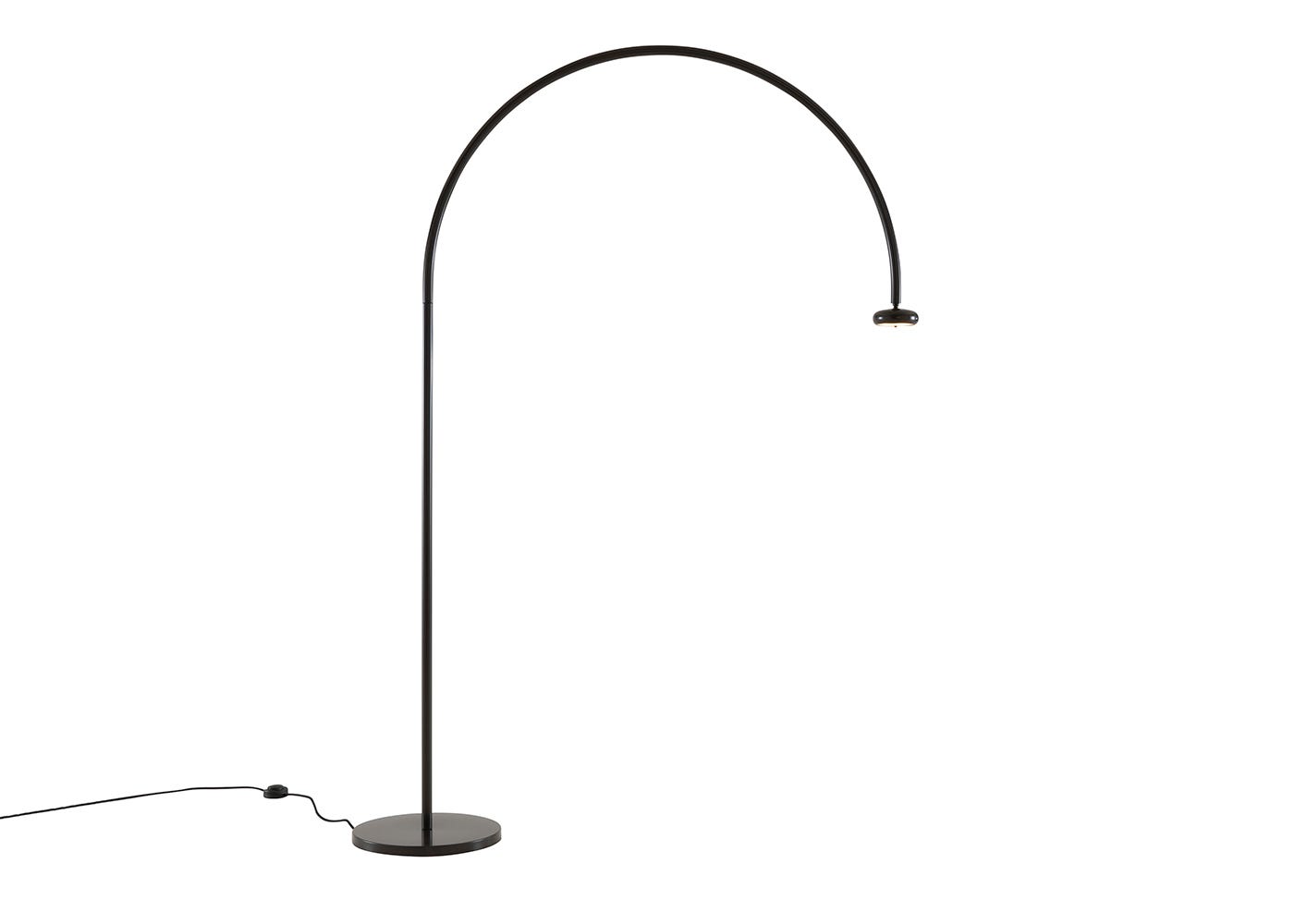 Ligne Roset Niji LED Floor Lamp Grey/Brown Lacquer