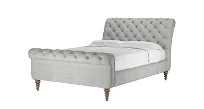 Knightsbridge Double Bed in Barley Slubby Cotton - sofa.com