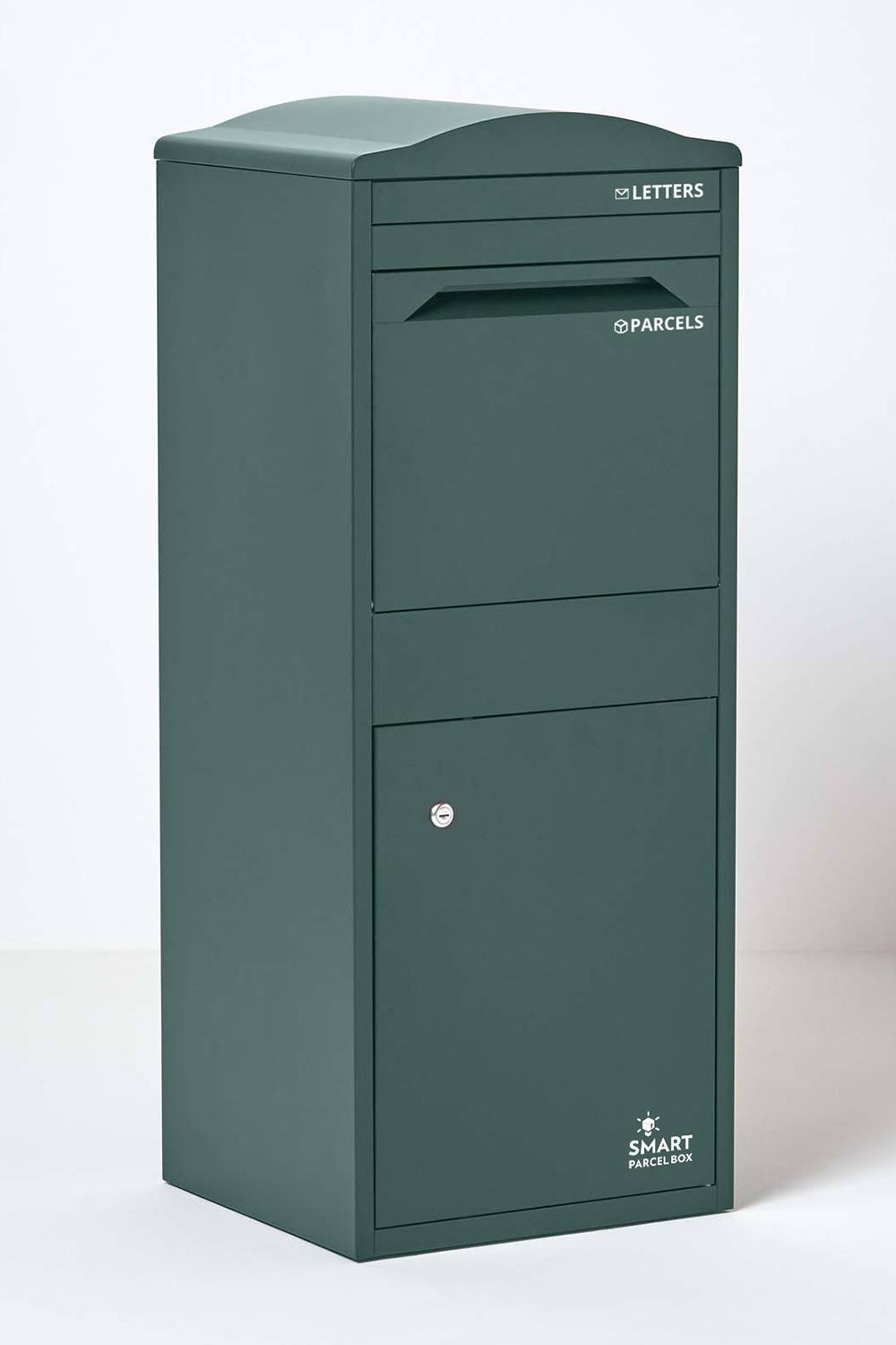 Homescapes Smart Parcel Box® Large Curved Top Front Access Secure Delivery Box in Green