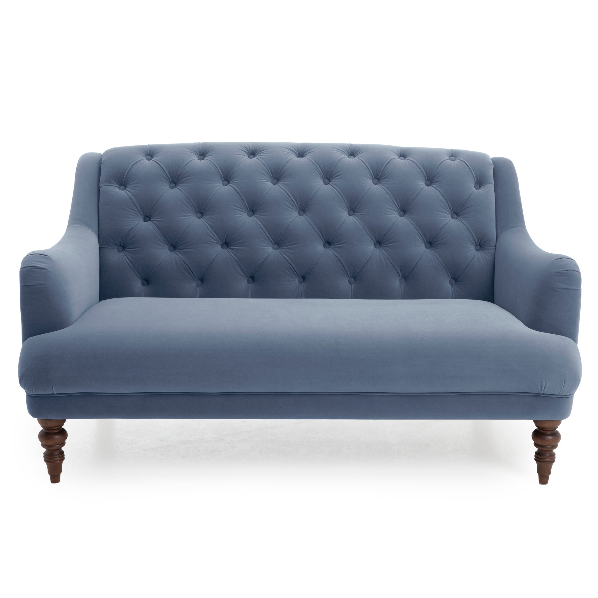 Natalia Velvet 2 Seater Sofa Blue