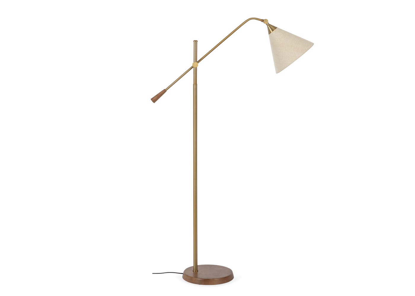 Heal's Dryden Floor Lamp Walnut Finish & Natural