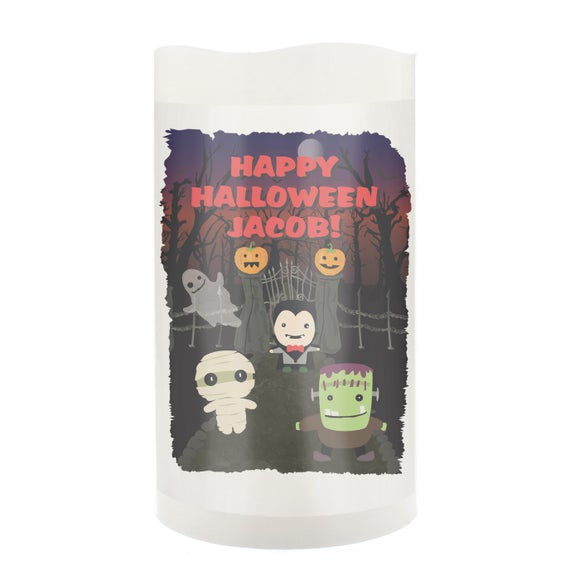 Personalised Halloween LED Candle 3