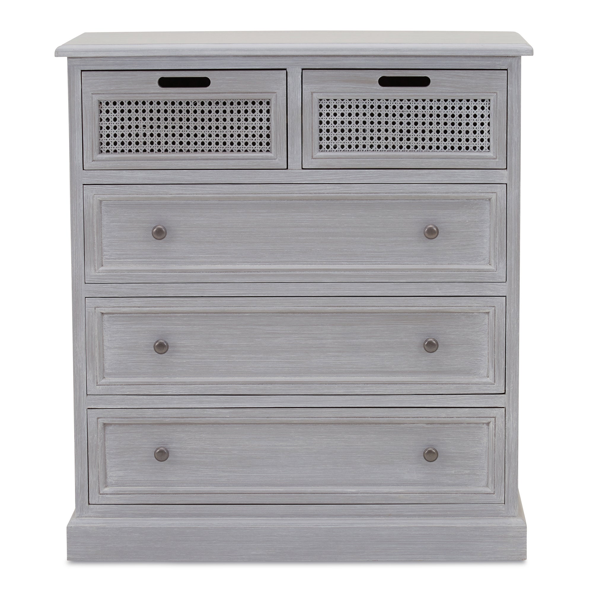 Lucy Cane Grey 5 Drawer Chest Slate (Grey)