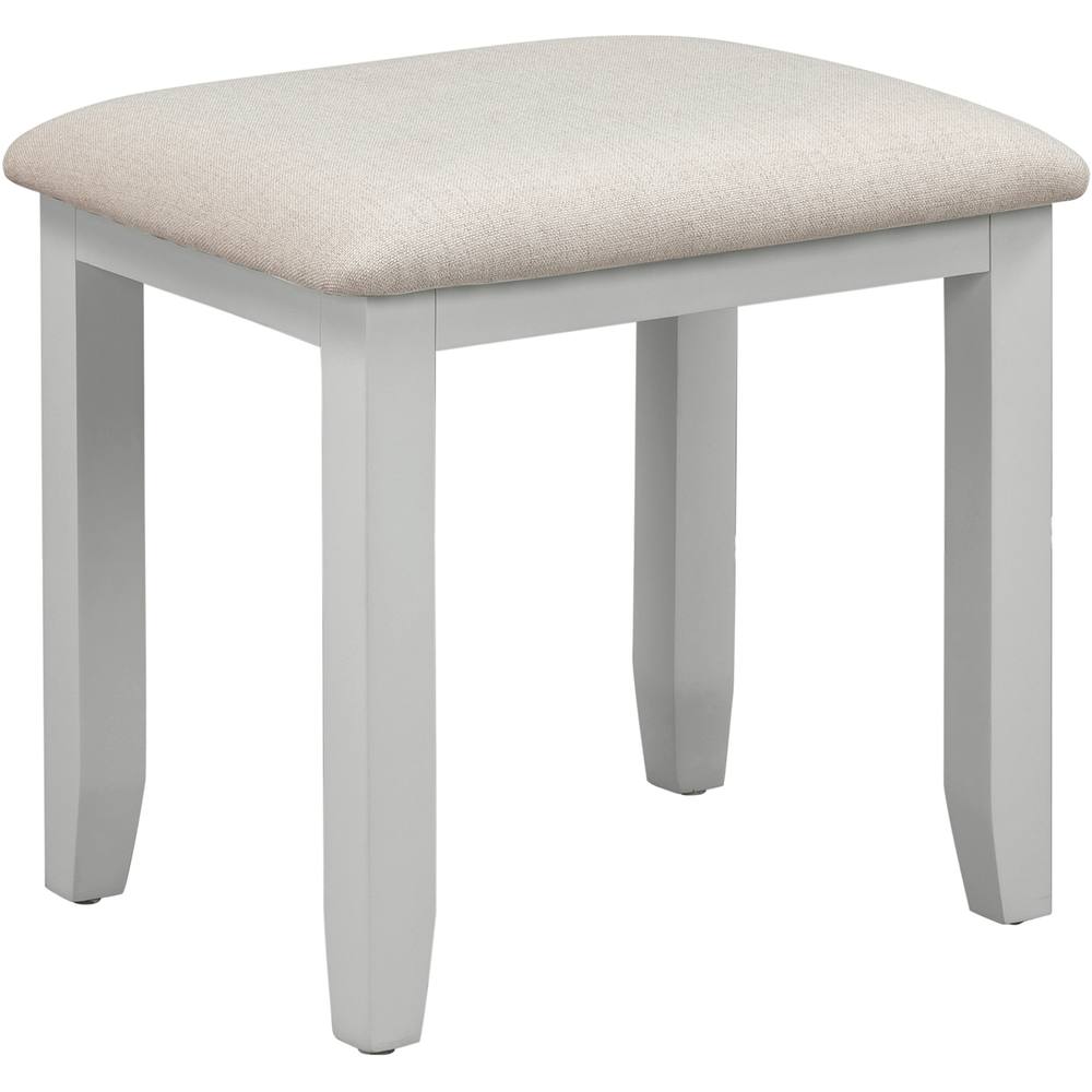 Seconique Bordeaux Dressing Table Stool in Light Grey
