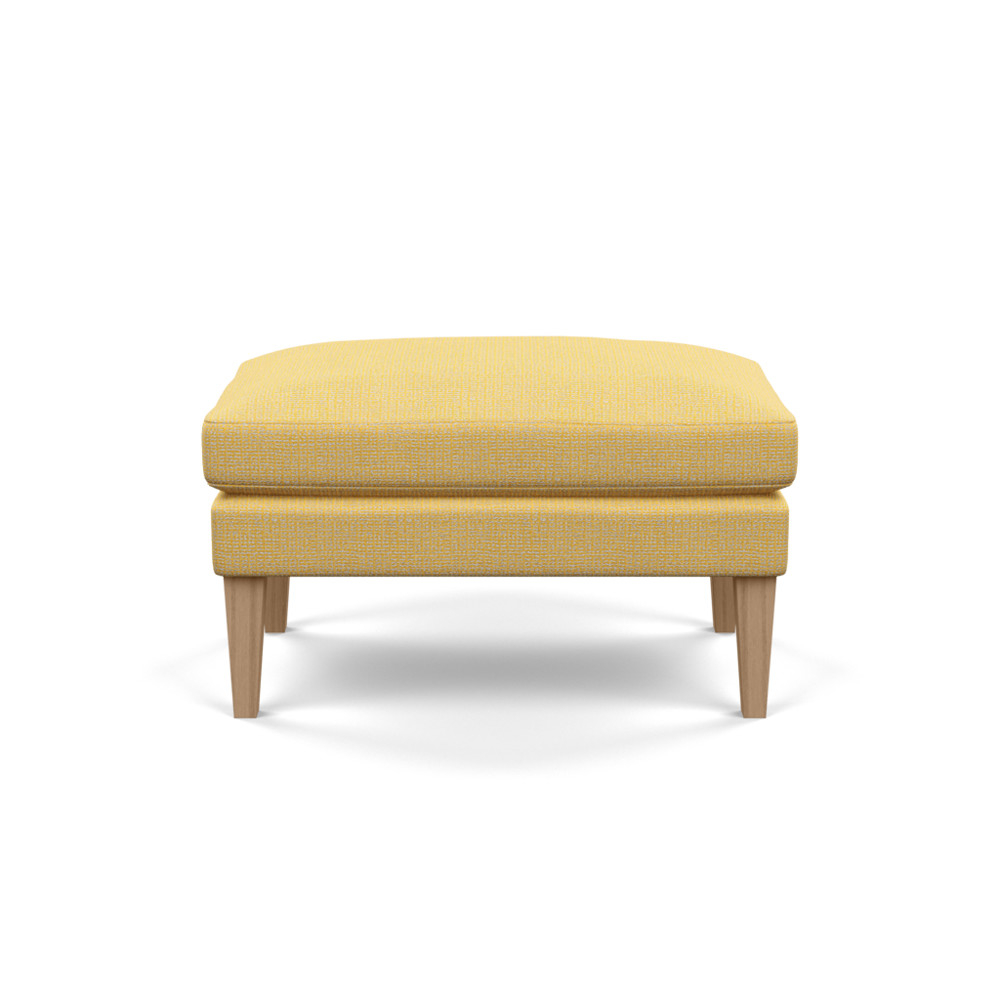 Heal's Wallis Ottoman Tejo Recycled Ochre Tinted Ash Feet