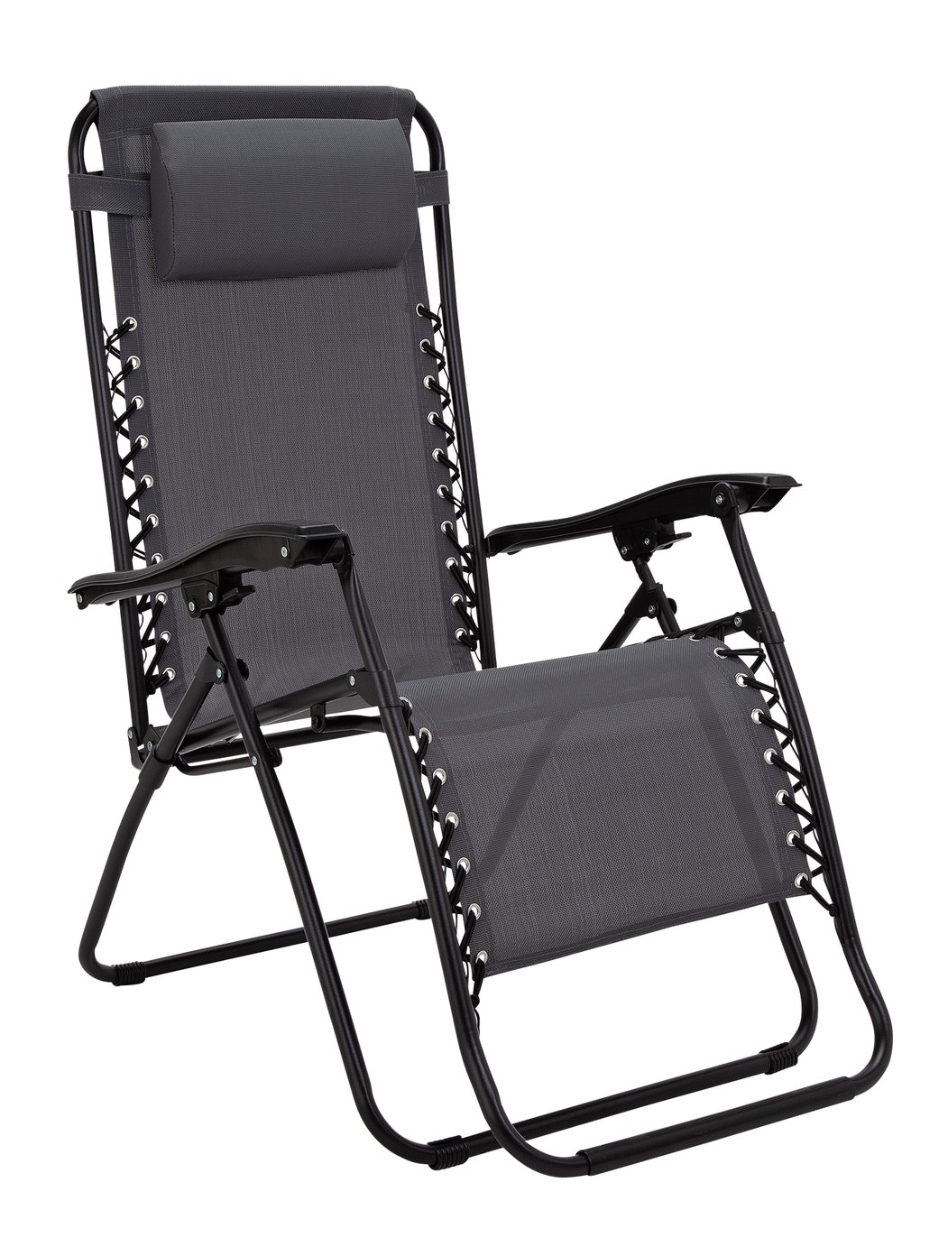 Argos Home Zero Gravity Metal Sun Lounger - Grey