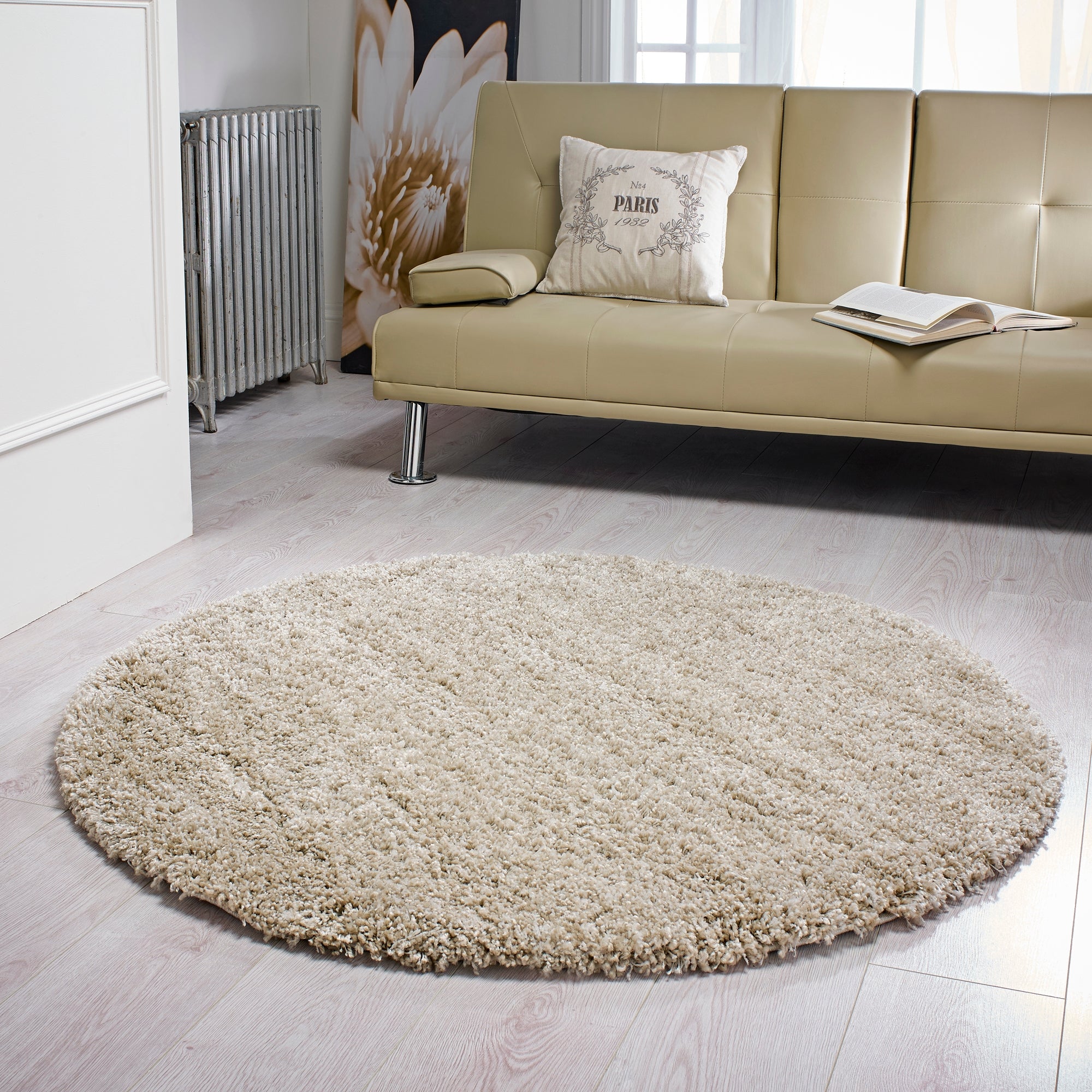 Slumber Shaggy Circle Rug Natural