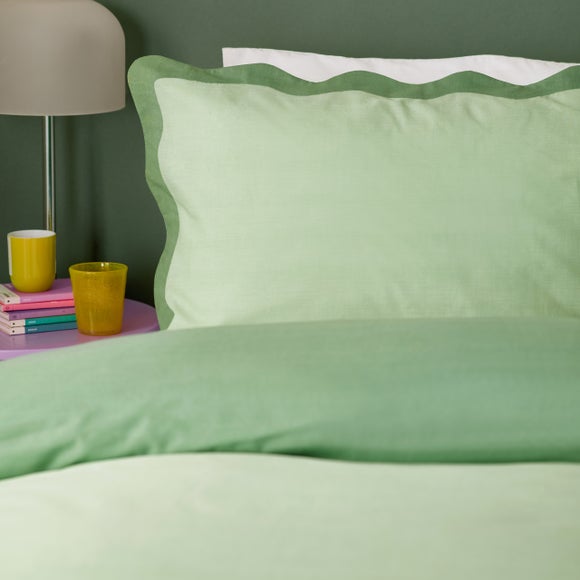 furn. Wigglescallop Polycotton Duvet Cover & Pillowcase Set 2