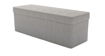 Buttons Storage Bench in Rye Baylee Viscose Linen - sofa.com