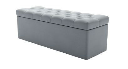 Valentin Storage Bench in Sealion Smart Cotton - sofa.com