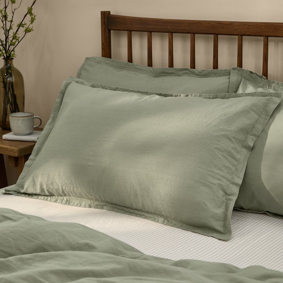 Yard Hebden Washed Cotton Oxford Pillowcase Pair