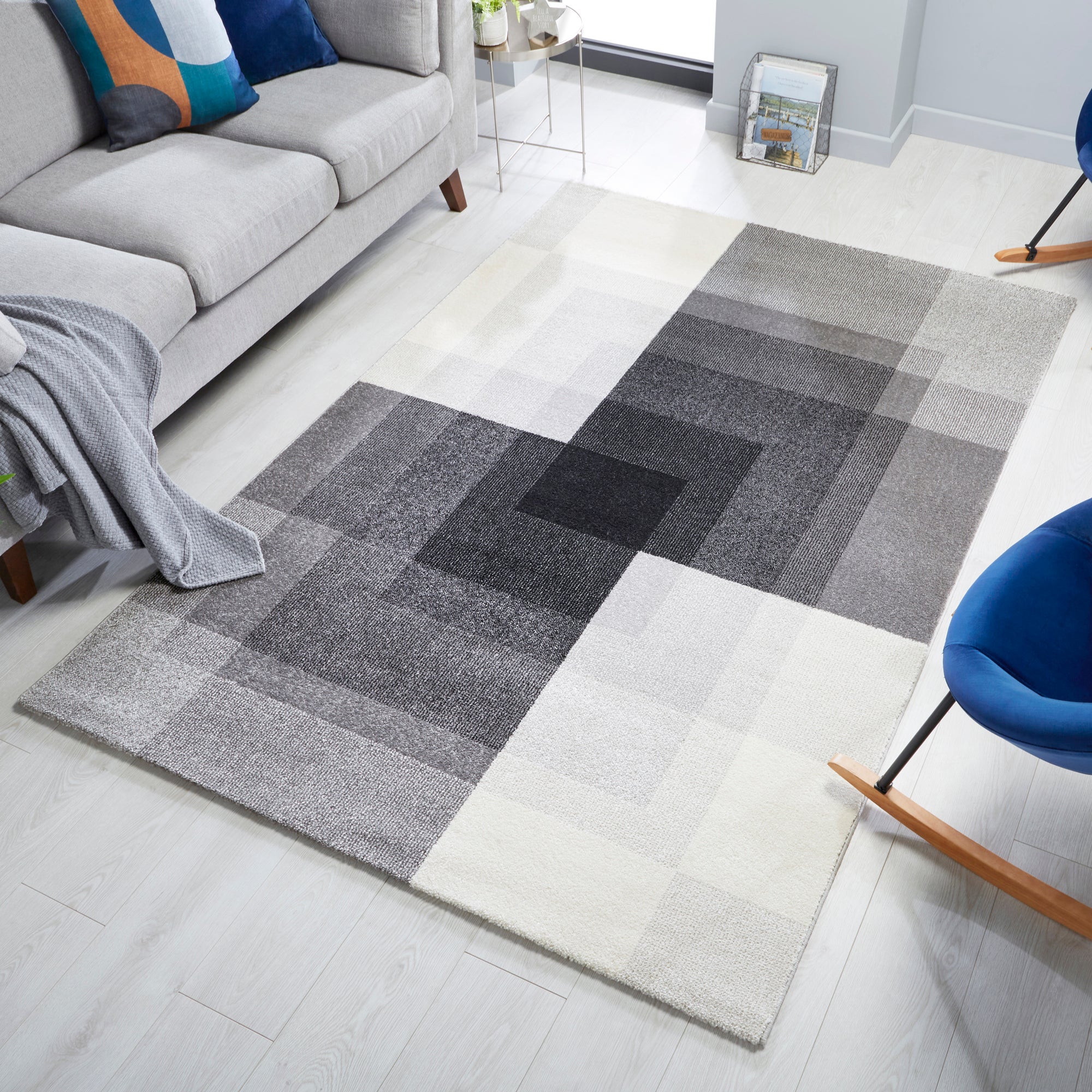 Plaza Abstract Rug Plaza Abstract Grey Black