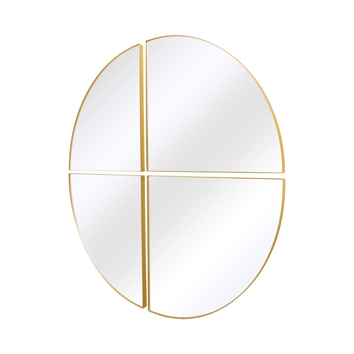 MirrorOutlet New Gold XL Circular Metal Wall Mirror 54" X 54" (140 x 140CM) 3
