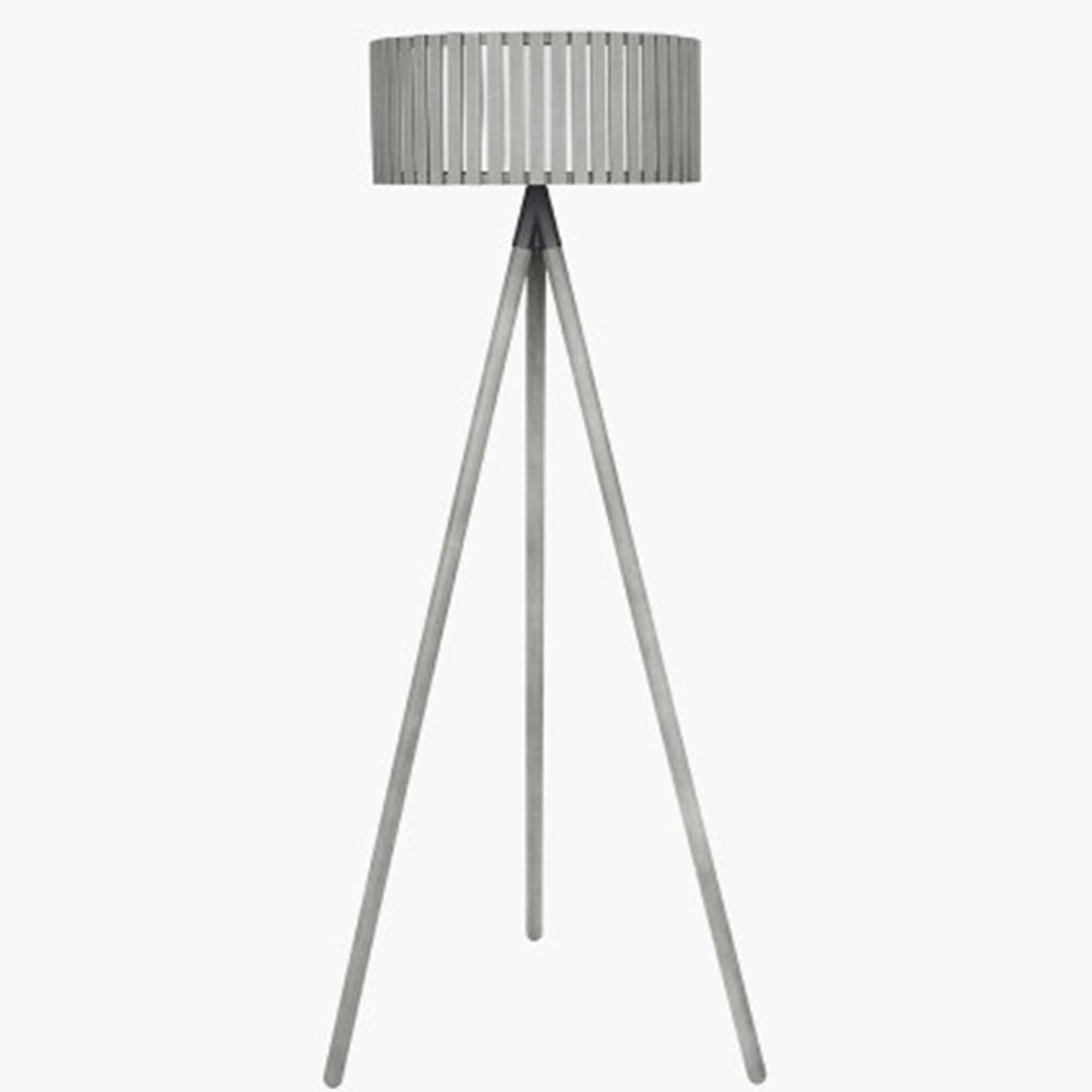 Grey Wash Wood Floor Lamp | Barker & Stonehouse
