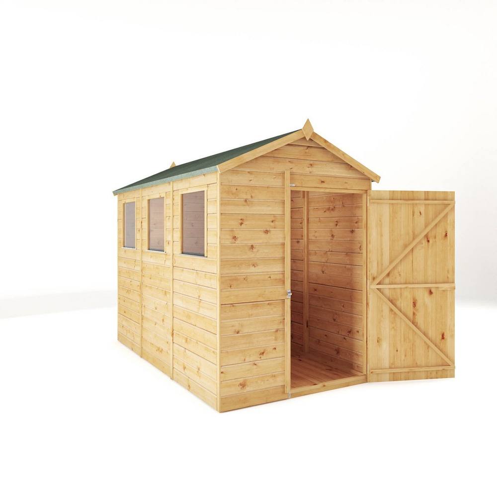 Mercia 9 x 5 Feet Modular Shiplap Apex - Wood - L281.4 x W159.3 x H215.9 cm in Light Brown 5