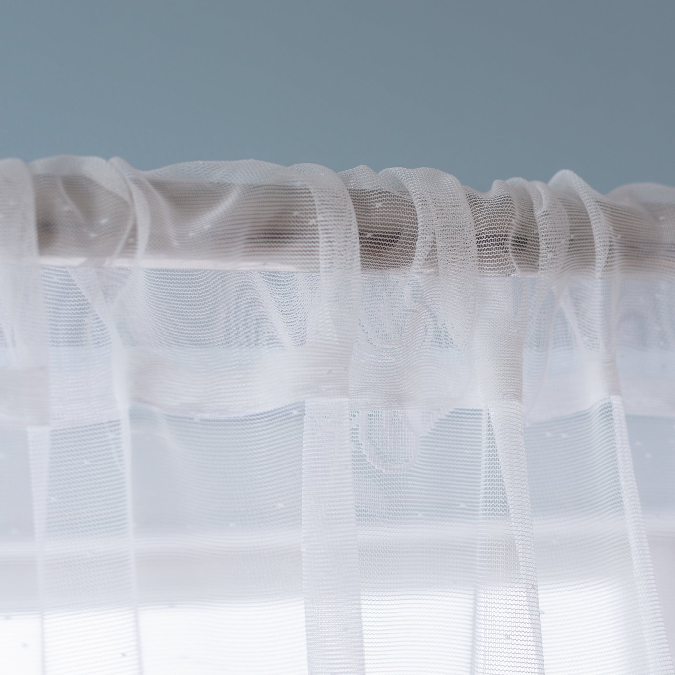 Habitat Floral Net Voile Curtain Panel - White - 115x240cm