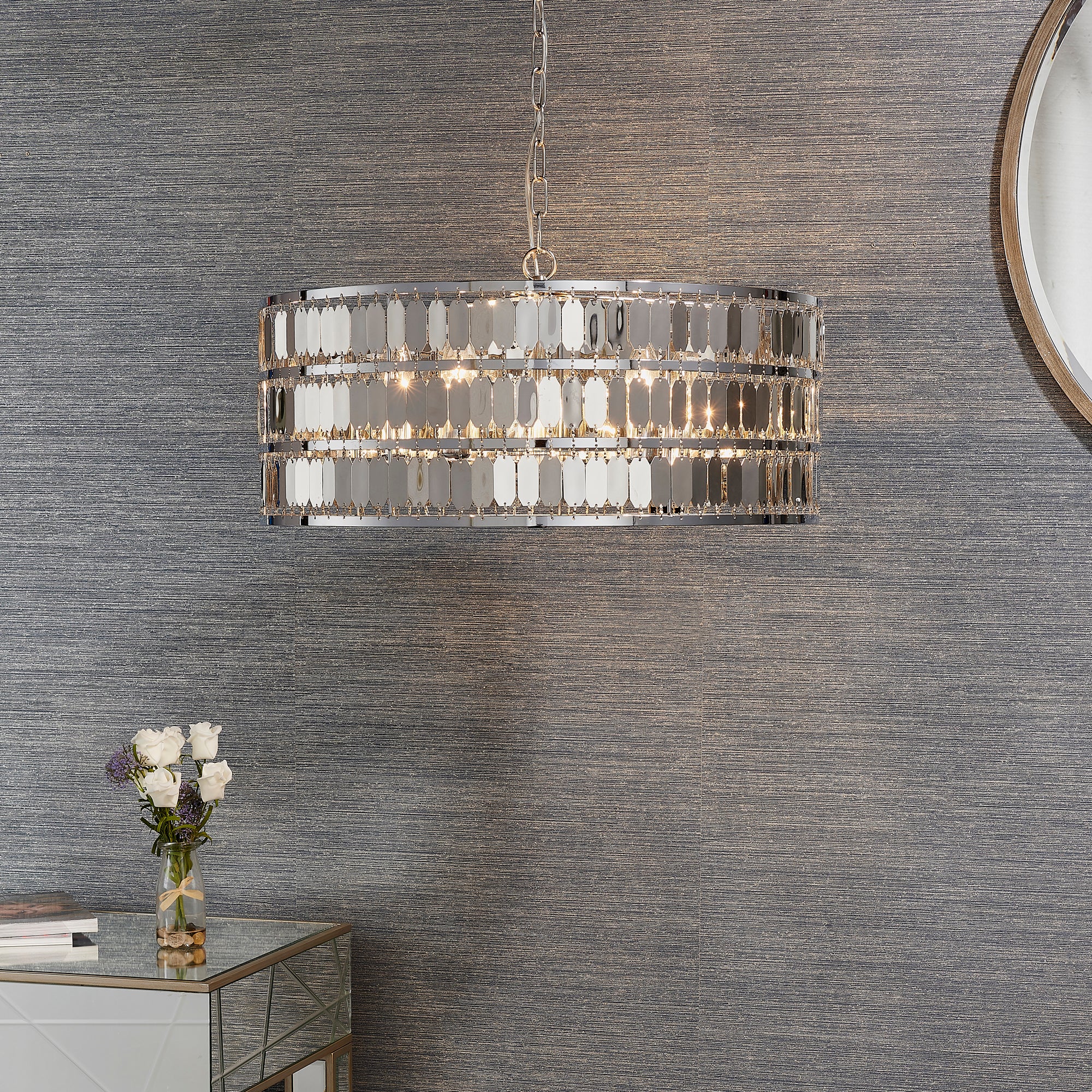 Vogue Sabetha 5 Light Pendant Fitting Chrome