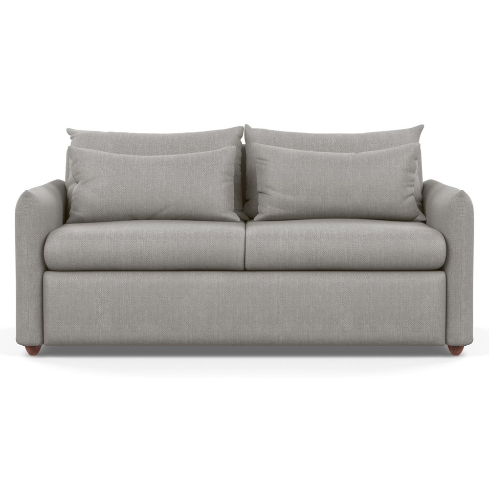 Heal's Pillow Sofa Bed Texture Pale Grey Chestnut Stain Feet