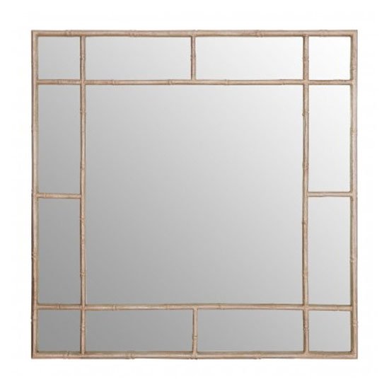 Zaria Square Panelled Wall Bedroom Mirror In Silver Frame
