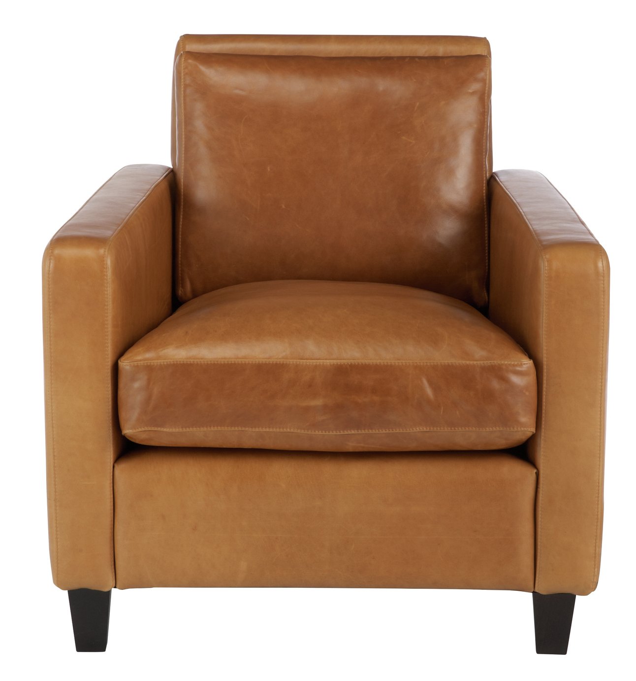 Habitat Chester Leather Armchair - Mid Tan