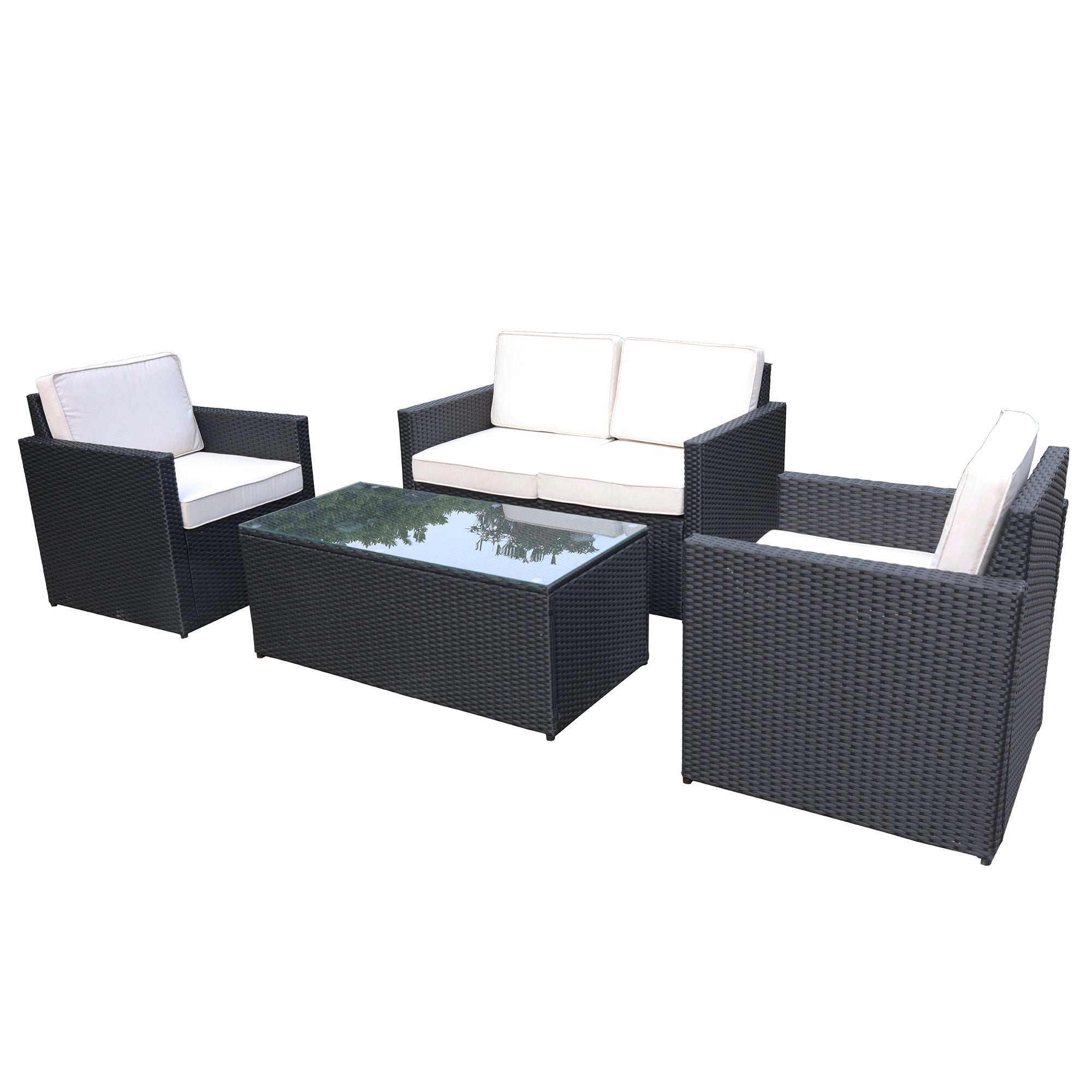 Berlin 4 Seater Outdoor Furniture Set Black