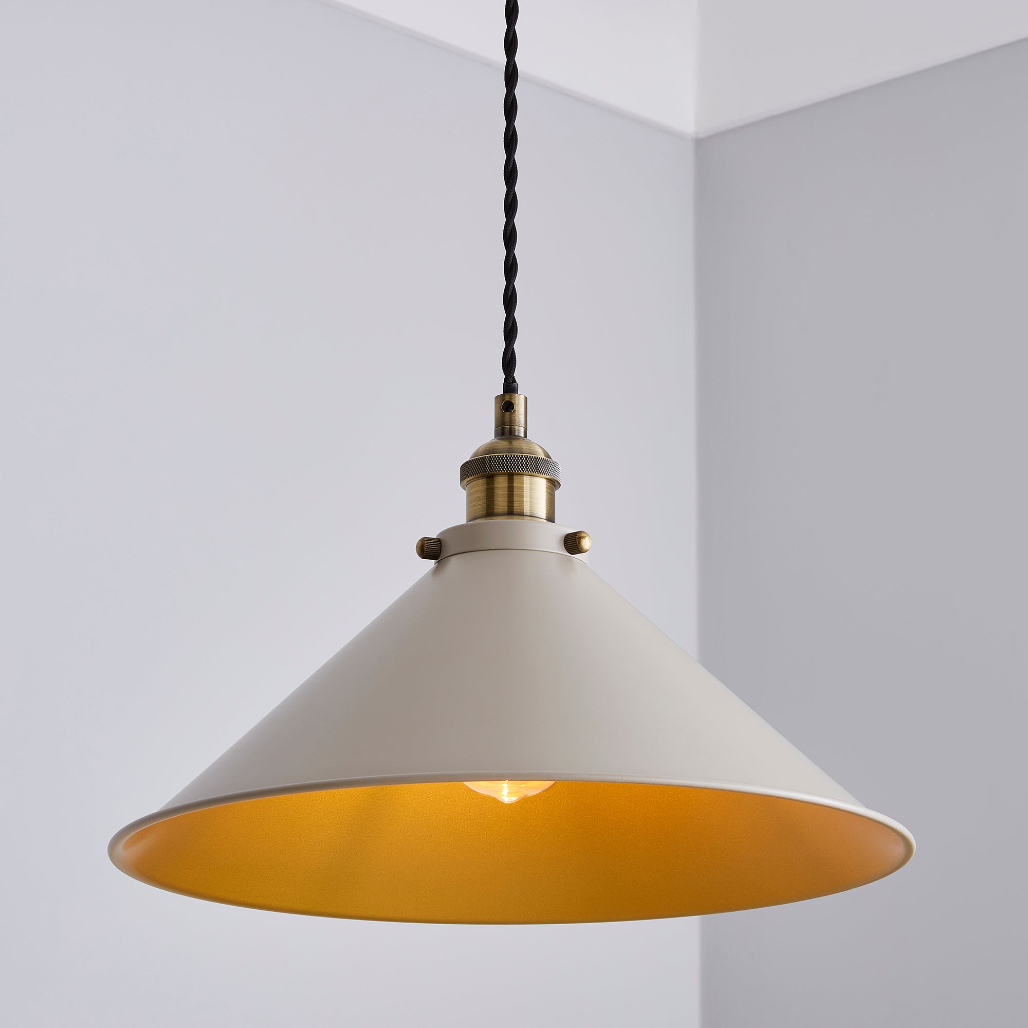 Logan 1 Light Ceiling Fitting Beige