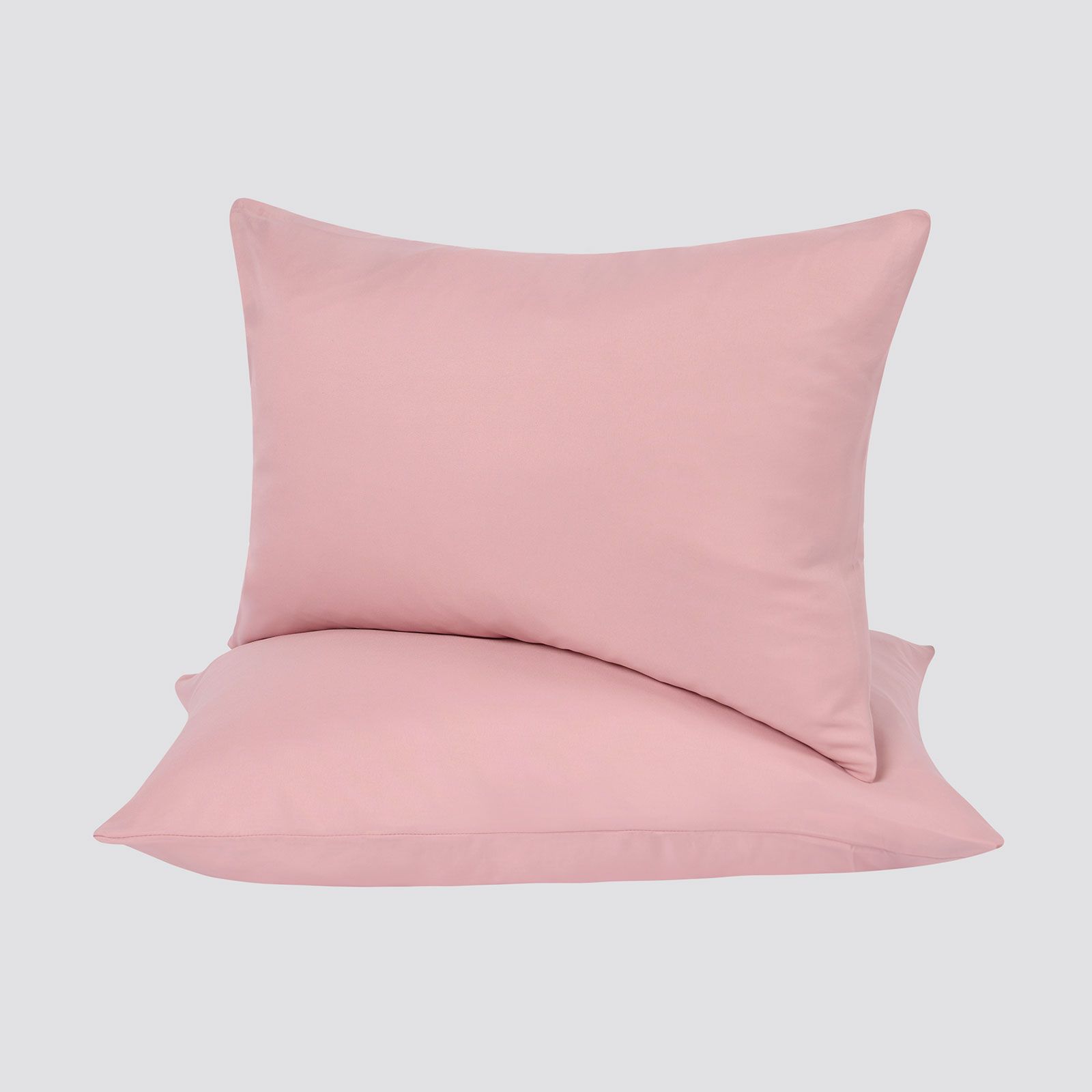 OHS 2 Pack Soft Microfibre Wrinkle Resistant Housewife Pillowcases in Light Pink