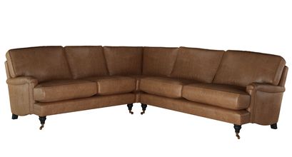 Bluebell Asym. Crn: LHF 2 Seat w RHF 2.5 Seat in Tan Vintage Leather - sofa.com