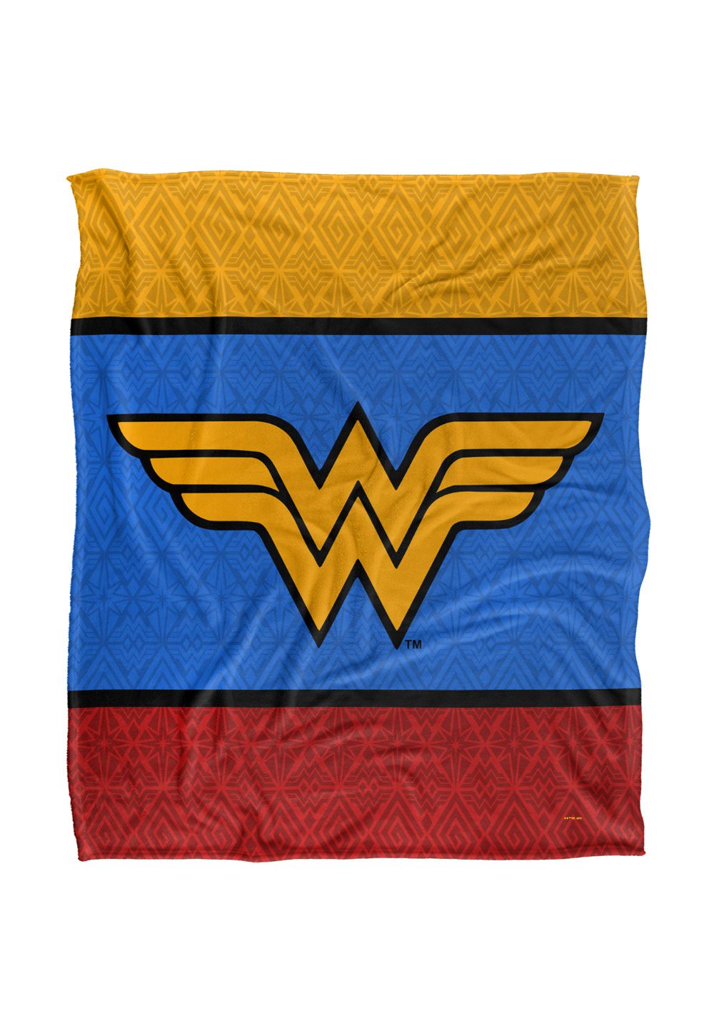 Wonder Woman Tri-Color Silky Touch Super Soft Throw Blanket 152 X 127 cm in White