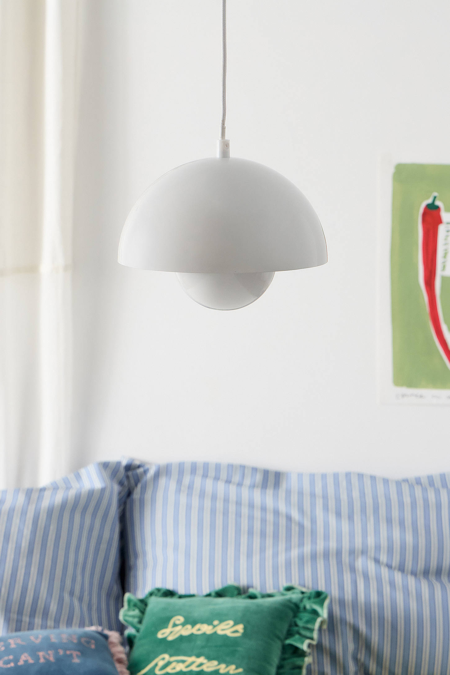 Erica Plug In Pendant Lamp - White