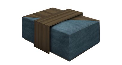 Astaire Modular Coffee Table Set Footstool in Kingfisher Soft Chenille - sofa.com