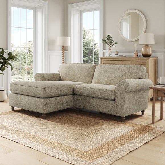 Flori Chunky Chenille Corner Chaise Sofa