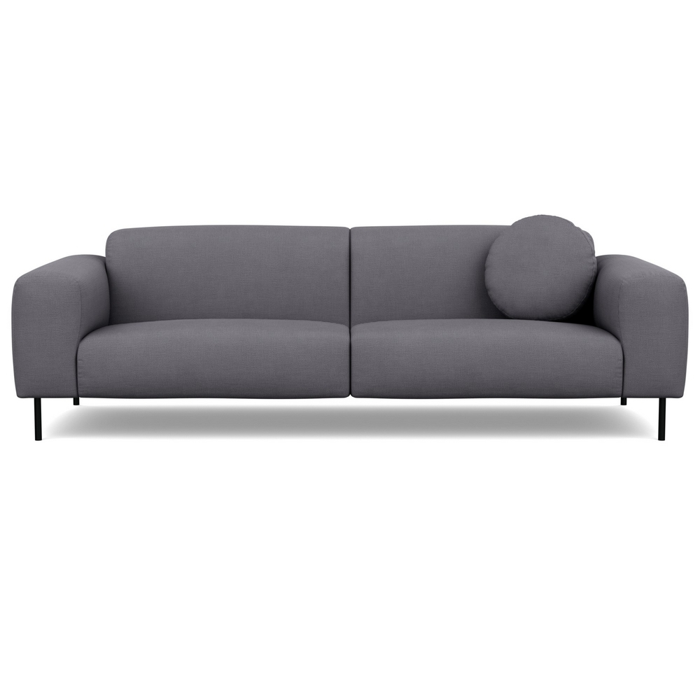Heal's Luna 4 Seater Sofa Tundra Texture Pewter Black Feet