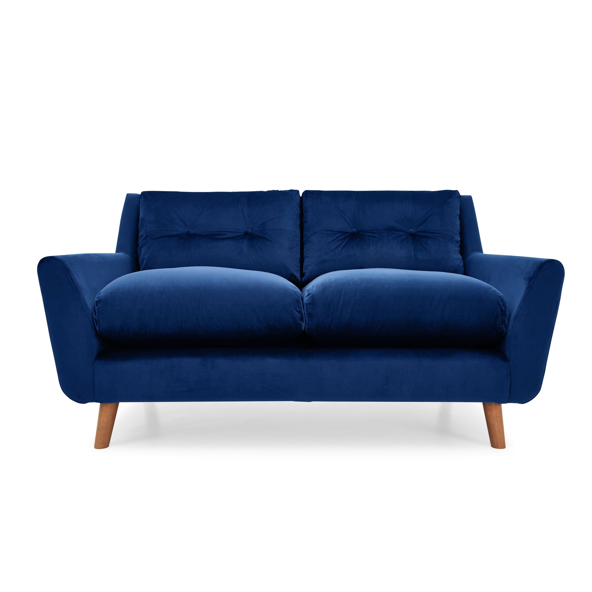 Halston Velvet 2 Seater Sofa Blue